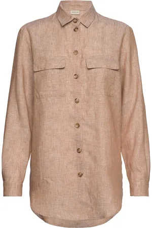 BALMUIR Sahara Linen Shirt Tops Shirts Linen Shirts Brown
