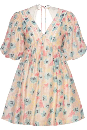 By Malina Adina Open Back Mini Dress Designers Short Dress Pink