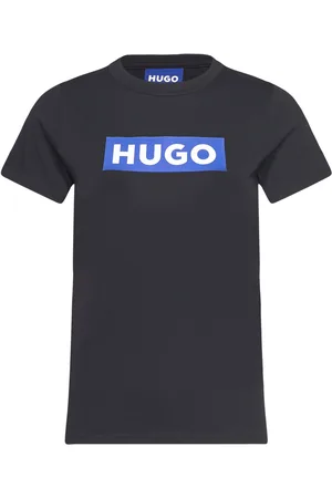 Hugo Blue Classic Tee_B Tops T-shirts & Tops Short-sleeved Black