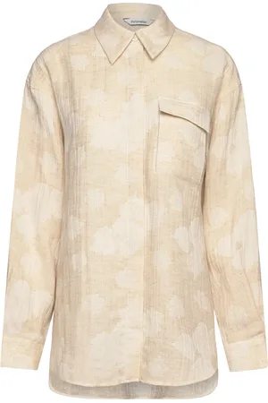 Holzweiler Dais Jacquard Shirt Designers Shirts Long-sleeved Beige