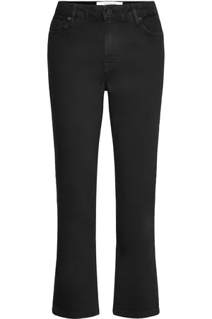 Pieszak Pd-Trisha Jeans Wash Support Deep B Bottoms Jeans Straight-regular Black