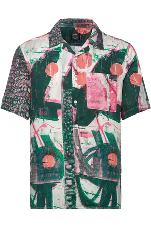 NEUW Yu Art Shirt 1 Ash/Pink Tops Shirts Short-sleeved Green