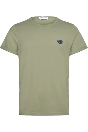 Maison Labiche Poitou Patch Grand Coeur/Gots Designers T-shirts Short-sleeved Green