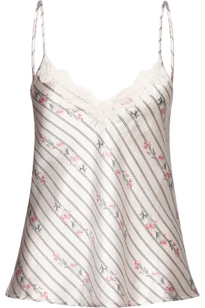 Etam Tige Caraco Pyjama Toppi Cream