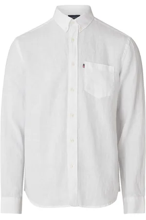 Lexington Casual Linen Shirt Tops Shirts Linen Shirts White