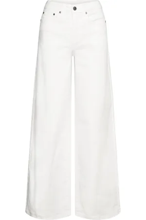 Culture Cuami Jeans Malou Fit Bottoms Trousers Wide Leg White