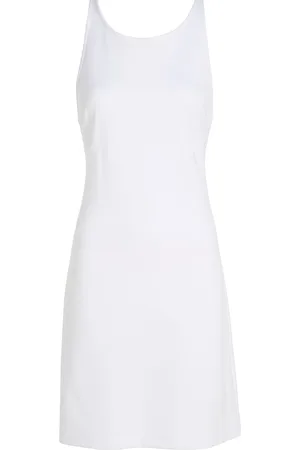 Calvin Klein Sheen Milano Back Strap Dress Lyhyt Mekko White