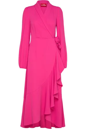 Crās Lotuscras Dress Maksimekko Juhlamekko Pink