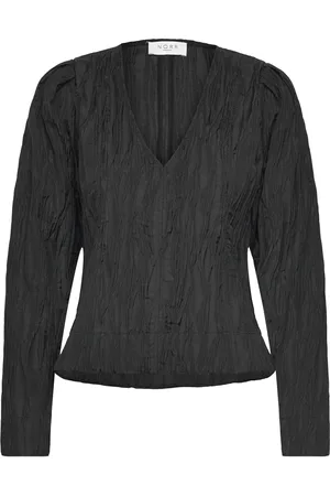 Norr Evan Top Tops Blouses Long-sleeved Black