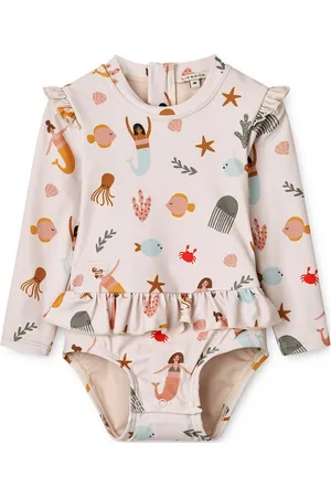 Liewood Sille Baby Printed Swimsuit Swimwear Uv Clothing Uv Suits Cream
