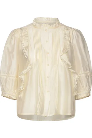 Lollys Laundry Vidall Shirt 3/4 Tops Blouses Short-sleeved Cream