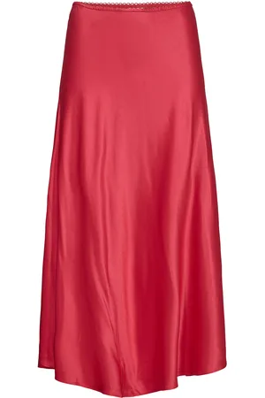 Numph Nuevelyn Skirt Polvipituinen Hame Red