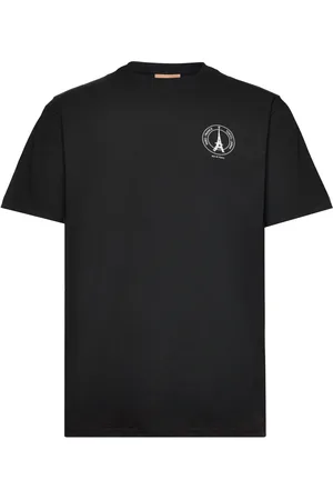 Rue de Tokyo Tillo Recycled Cotton Jrsy Tops T-shirts Short-sleeved Black