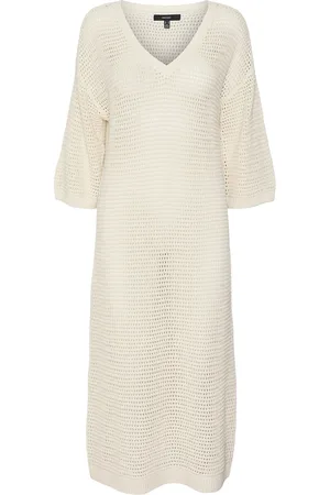 VERO MODA Vmmadera 3/4 Calf Dress Boo Dresses Knitted Dresses Cream
