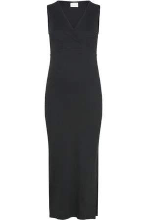Mama;licious Mlemily Tess Sl Jrs Abk Dress 2F A. Polvipituinen Mekko Black