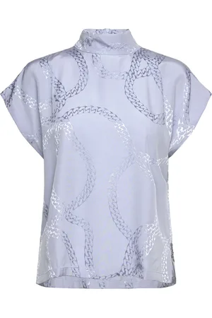 HUGO BOSS Caneli-1 Tops Blouses Short-sleeved Blue