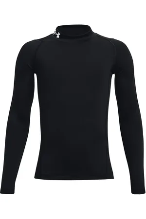 Under Armour Ua Hg Armour Mock Ls Sport T-shirts Long-sleeved T-shirts Black