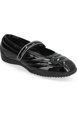 MANGO Patent Leather-Effect Sports Ballet Flats Ballerinat Black