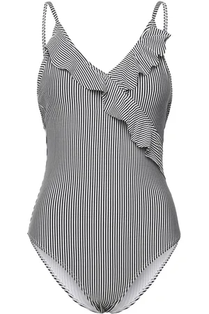 Beck Söndergaard Striba Bly Frill Swimsuit Uimapuku Uima-asut Navy