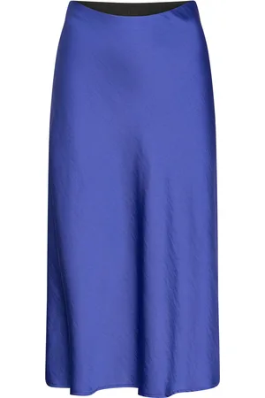 Y.A.S Pastella Hw Midi Skirt - Noos Polvipituinen Hame Blue