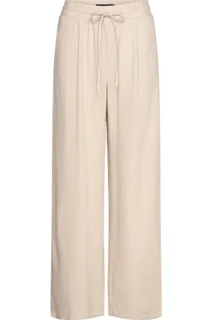 VERO MODA Vmjesmilo Hw Wide Pants Wvn Ga Noos Bottoms Trousers Wide Leg Cream