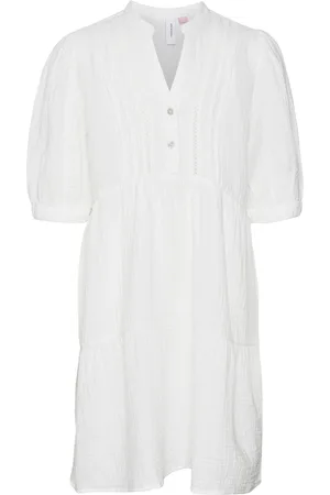 VERO MODA Vmnatali 2/4 Lace Short Dress Wvn Girl Dresses & Skirts Dresses Casual Dresses Short-sleeved Casual Dresses White