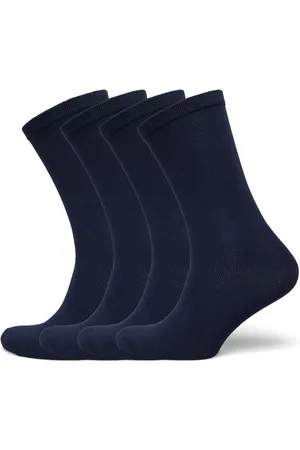 URBAN QUEST 4-Pack Women Bamboo Basic Socks Lingerie Socks Regular Socks Navy