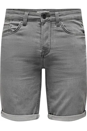 Only & Sons Onsply Jog Mg 8583 Pim Dnm Shorts Noos Bottoms Shorts Denim Grey
