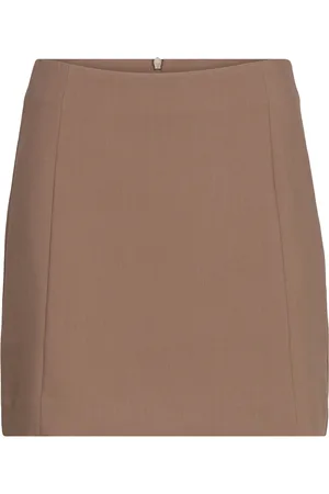 Soaked in Luxury Slcorinne Short Skirt Lyhyt Hame Brown