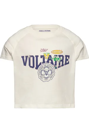 Zadig & Voltaire Short Sleeves Tee-Shirt Tops T-shirts Short-sleeved Cream
