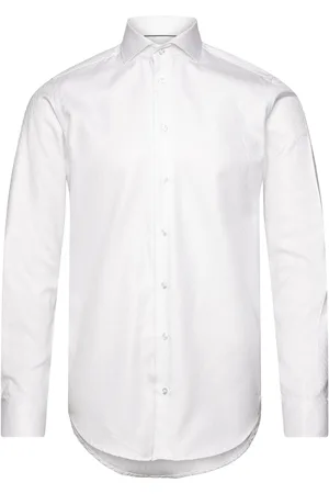 BOSWEEL SHIRTS EST. 1937 Slim Fit Mens Shirt Tops Shirts Business White