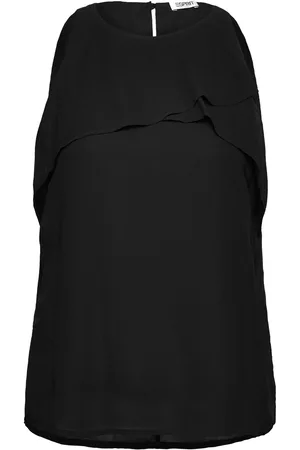 ESPRIT Blouses Woven Tops Blouses Sleeveless Black