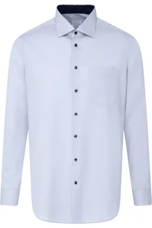 Seidensticker Cityhemden 1/1 Arm Tops Shirts Business Blue