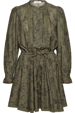 Zadig & Voltaire Ranil Tomboy Holly Designers Short Dress Khaki Green