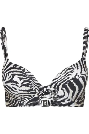 Panos Emporio Zebra Lydia Top Swimwear Bikinis Bikini Tops Push-up Bikinitops Black