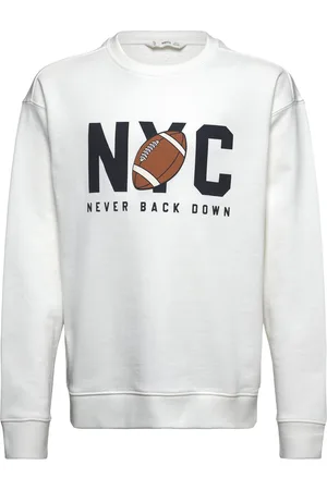 MANGO Printed Message Sweatshirt Tops Sweat-shirts & Hoodies Sweat-shirts White
