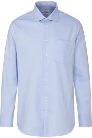 Seidensticker Cityhemden 1/1 Arm Tops Shirts Business Blue