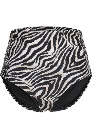 Panos Emporio Zebra Chara Bottom Swimwear Bikinis Bikini Bottoms High Waist Bikinis Black
