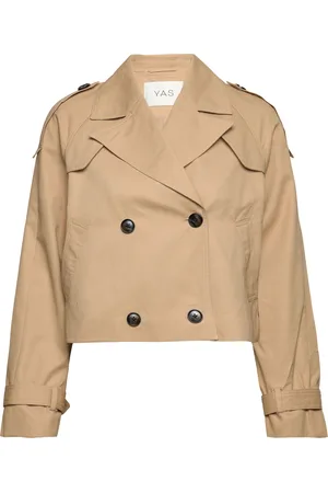Y.A.S Veneda Ls Short Trenchcoat - Pb Trenssi Takki Beige