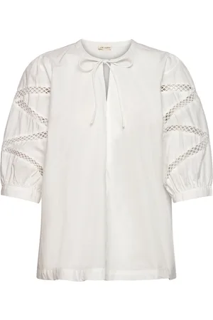 Esmé Studios Esluna Blouse - Gots Tops Blouses Long-sleeved White