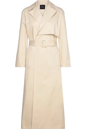 THEORY Sb Wrap Trench.patto Designers Coats Trench Coats Beige
