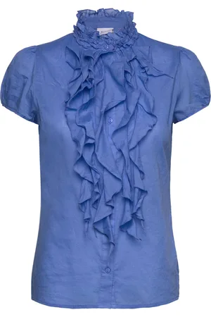 Saint Tropez Tillisz Ss Shirt Tops Blouses Short-sleeved Blue
