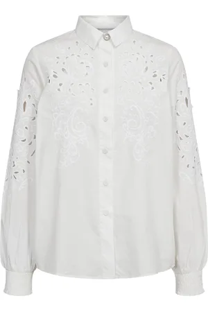 Numph Nulima Shirt Tops Shirts Long-sleeved White
