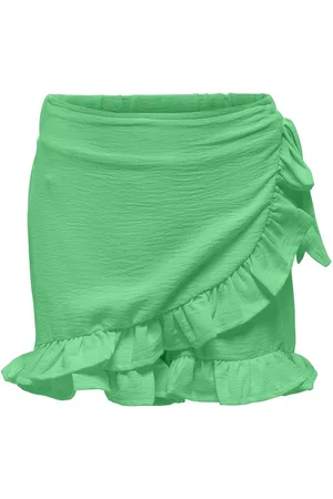 ONLY Kogmette Wrap Skort Wvn Noos Dresses & Skirts Skirts Skorts Green