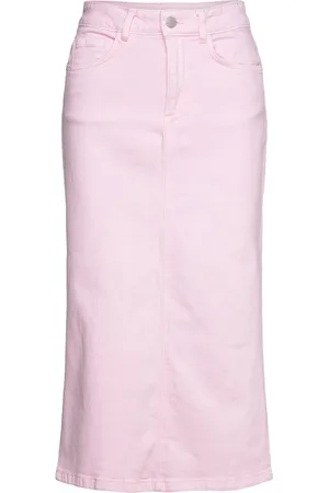 Noisy May Nmkath Nw Color Midi Side Slit Skirt Polvipituinen Hame Pink