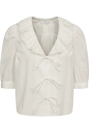 Numph Nulima Ss Shirt Tops Shirts Short-sleeved White