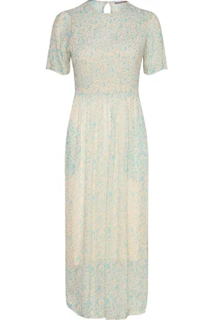 Coster Copenhagen Smock Dress In Leo Splash Print Polvipituinen Mekko Blue