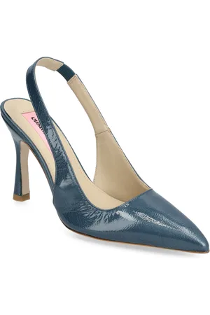 Custommade Ayanna Glittery Lacquer Shoes Heels Pumps Sling Backs Blue