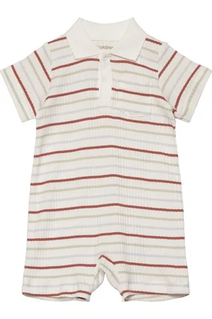 FIXONI Romper Ss Rib Bodysuits Short-sleeved White
