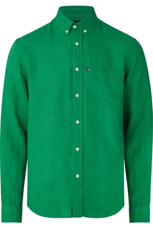 Lexington Casual Linen Shirt Tops Shirts Linen Shirts Green